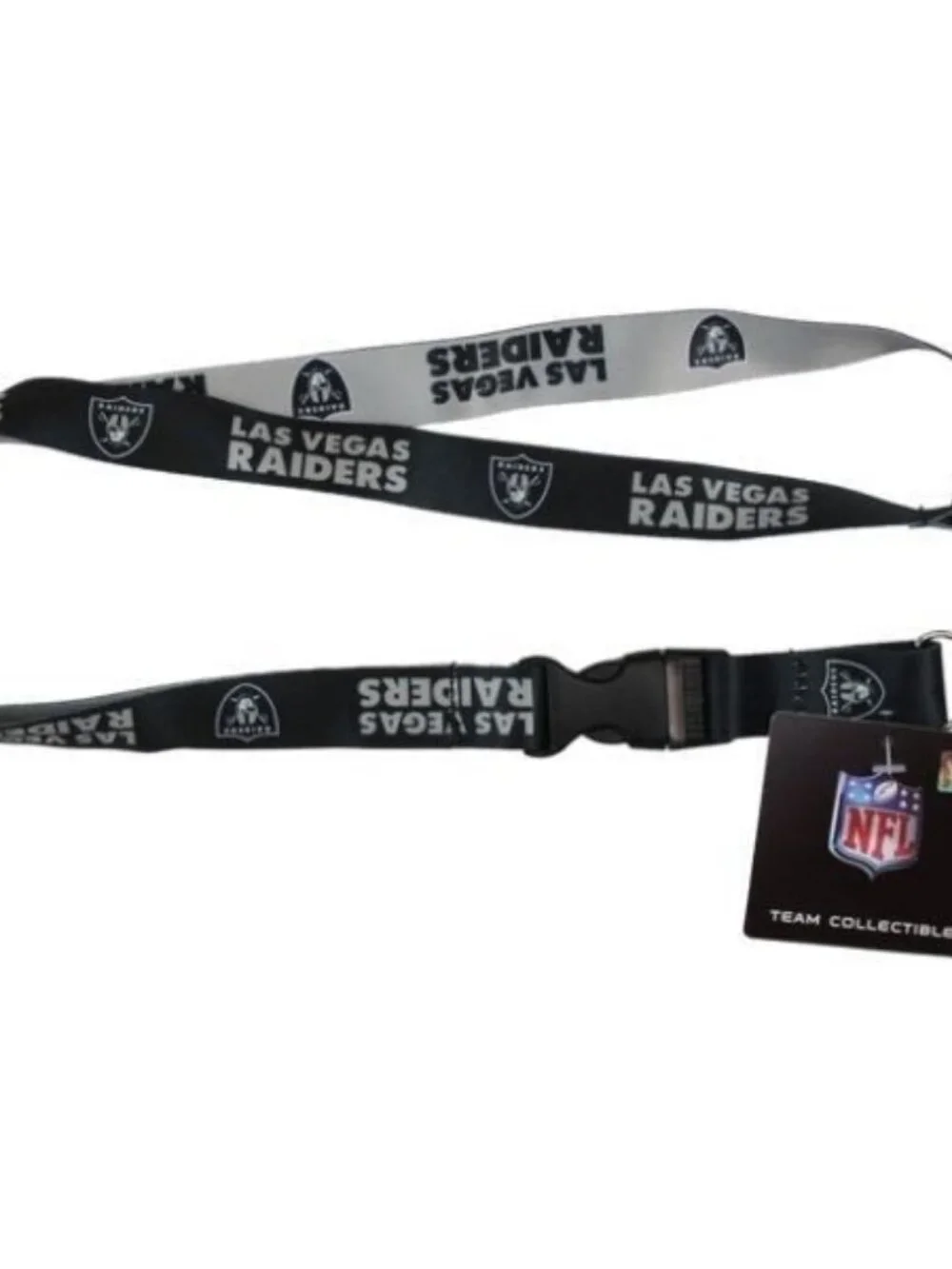 Las Vegas Raiders Lanyard Mojo Style 2-Sided Keychain NFL Official Merch